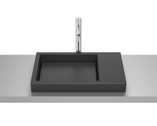 Roca HORIZON SKYLINE FINECERAMIC® umývadlo na dosku 60 x 38 cm, čierna A32727508B