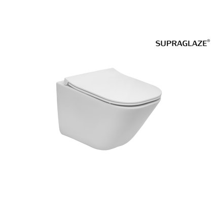 Roca GAP Square Compacto WC misa závesná Rimless, zadný odpad, biela SUPRAGLAZE® bez sedátka A34647AS00