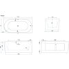 Rea BELLANTO SYDNEY voľne stojaca akrylátová vaňa / prístenná 160 x 75 cm W0253