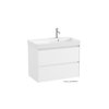 Roca ONA UNIK Compacto set skrinka s umývadlom, biela pravá 80 x 64,5 cm A851690509