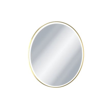 Excellent CORIDO okrúhle LED zrkadlo v hliníkovom ráme 80 cm, zlaté DOEX.CO080.GL