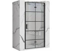 Rea MOLIER BLACK sprchové dvere zalamovacie 100 x 190 cm, profil čierny K6963+K6395