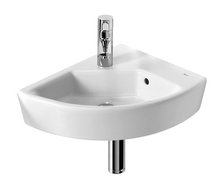 Roca Hall keramické umývadlo rohové /Pravé/ 43 x 35 cm s úpravou MaxiClean A32762200M