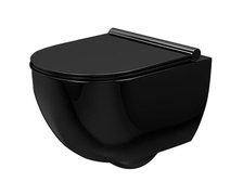 Home Carter WC Black misa závesná RimFree 48x36 cm so sedátkom slim volne-padajúcim HO-C4211