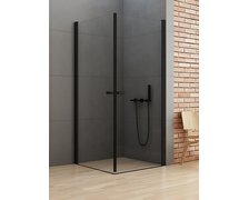 New Trendy NEW SOLEO BLACK dvojdverový sprchový kút 70 x 100 x 195 cm sklo číre D-0229A/D-0232A