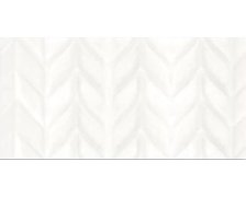Ceramstic ROTEO CHEVRON BIANCO polo-lesklý rektifikovaný 3D obklad 30 x 60 cm GL.249F.WL.60X30.ROTEO
