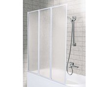 Aquaform STANDARD 3-dielná vaňová zástena profil biely, sklo plast matné 170-04010