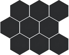 Cerrad gresová mozaika Cambia Black heksagon, lappato 27,53 x 33,4 cm 36729