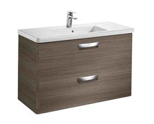ROCA GAP UNIK set kúpeľňová skrinka Teak s umývadlom keramickým 100x44 cm A855999150
