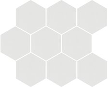 Cerrad gresová mozaika Cambia White heksagon, lappato 27,53 x 33,4 cm 36750