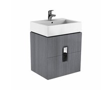KOLO TWINS skrinka pod umývadlo závesná s 2 zásuvkami 60 cm strieborný grafit 89493000