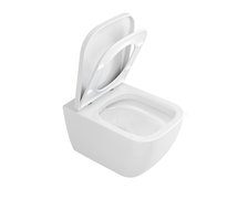 Excellent NESS WC misa závesná RimFree 50 x 34,5 cm s voľne-padajúcim sedátkom misa CENL.3504.500.WH sedátko CENL.3515.500.WH