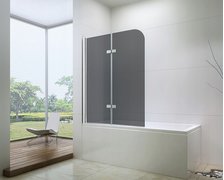 MEXEN Felix 2-dielna vaňová zástena, sklo grey 100 x 140 cm 890-100-002-01-40