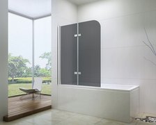 MEXEN Felix 2-dielna vaňová zástena, sklo grey 80 x 140 cm 890-080-002-01-40
