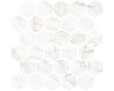 Nowa Gala Frost White FW 01 M-h heksagon gres rektifikovaná mozaika lesklá 27 x 27 cm