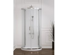 New Trendy NEW RONDO prístenný sprchový kút 100x85x190 cm, sklo číre K-0275