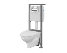 Cersanit SET PARVA WC misa závesná CleanOn 51 x 34,5 cm + inštalačný modul + sedátko + tlačítko S701-067