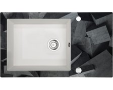 DEANTE CAPELLA granitovo-sklenený drez 86 x 50 cm,s odkvapom,alabaster ZSC AB2C