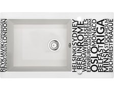 DEANTE CAPELLA granitovo-sklenený drez 86 x 50 cm,s odkvapom,alabaster ZSC AA2C