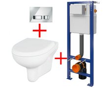 CERSANIT inštalačný modul AQUA 02 MECH +WC misa závesná NATURE CLEAN ON + sedátko duroplastové + tlačitko MOVI
