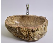 Home PWO-B fossil wood LARGE Z kamenné umývadlo na dosku 50 x 35 x 13 cm