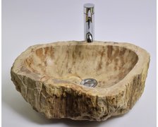 Home PWO-B fossil wood LARGE S kamenné umývadlo na dosku 52 x 38 x 14 cm