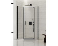 New Trendy NEW KOMFORT BLACK päťuholnikový sprchový kút 90 x 90 x 190 cm, číre sklo K-0472