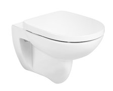 ROCA DEBBA Round Rimless WC misa závesná 35,5 x 54 cm + sedátko duroplast SUPRALIT A34H999000