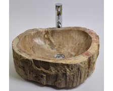 Home PWO-B fossil wood LARGE R kamenné umývadlo na dosku 51 x 41 x 15 cm