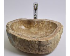 Home PWO-B fossil wood LARGE P kamenné umývadlo na dosku 52 x 41 x 15 cm