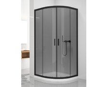 New Trendy NEW VARIA BLACK štvrťkruhový sprchový kút 90 x 90 x 190 cm, sklo grafit K-0452