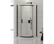 New Trendy NEW KOMFORT BLACK štvrťkruhový sprchový kút 90 x 90 x 195 cm, sklo číre K-0469