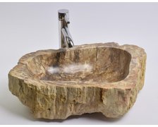 Home PWO-B fossil wood LARGE N kamenné umývadlo na dosku 54 x 32 x 14 cm