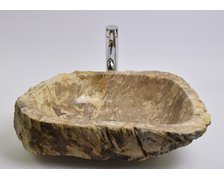 Home PWO-B fossil wood LARGE M kamenné umývadlo na dosku 57 x 40 x 15 cm