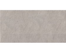 Opoczno Dry River Light Grey gres rektifikovaná schodnica matná 29,55 x 59,4 cm