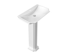 Marmorin LA DONNA umývadlo voľne stojace biele matné 72x46 cm P_U_048_01_0700 + P_P_048_03_0200 Matt
