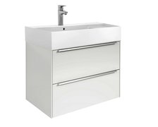ROCA INSPIRA UNIK set kúpeľňová skrinka biela lesklá s umývadlom keramickým 80x50 cm A851076806