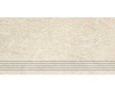Ceramika Gres Estile ETL 02 krém gres rektifikovaná schodnica matná 29,7 x 59,7 cm