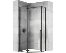 Home DIAMOND BLACK päťuholníkový sprchový kút 90 x 90 x 195 cm sklo číre K5622