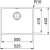 Franke Sirius SID 110-50 Tectonite drez 52,5 x 44 cm Biely ľad