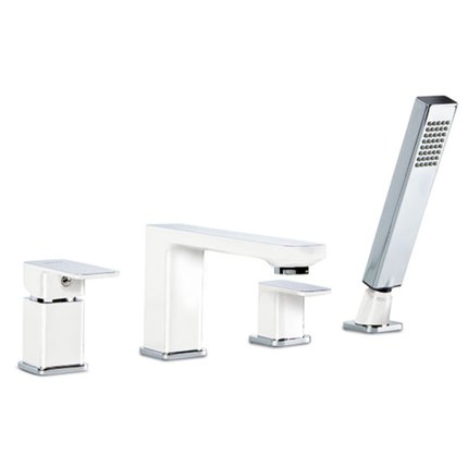 Valvex LOFT WHITE 4-otvorová vaňová batéria, white/chróm 2456550