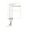 Laveo KVADRATO umývadlová vodovodná batéria vysoká BLQ_02ND