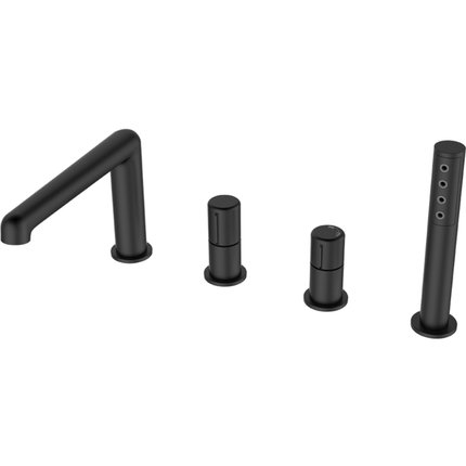 Laveo PRETTO stojánková 4-otvorová vaňová batéria so sprchovým setom BAO_714D