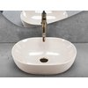 Rea LISA ECRU SHINY keramické umývadlo na dosku 49 x 35 cm REA-U4591