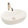 Rea LISA ECRU SHINY keramické umývadlo na dosku 49 x 35 cm REA-U4591