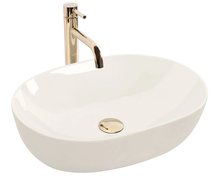 Rea LISA ECRU SHINY keramické umývadlo na dosku 49 x 35 cm REA-U4591