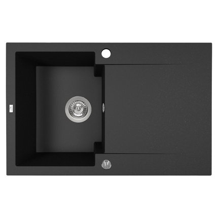 Laveo CHICHI granitový drez 74 x 48 cm, čierny SBH_711Y