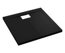 POLIMAT VEGAR štvorcová sprchová vanička akrylát čierny 80 x 80 x 4,5 cm 00157