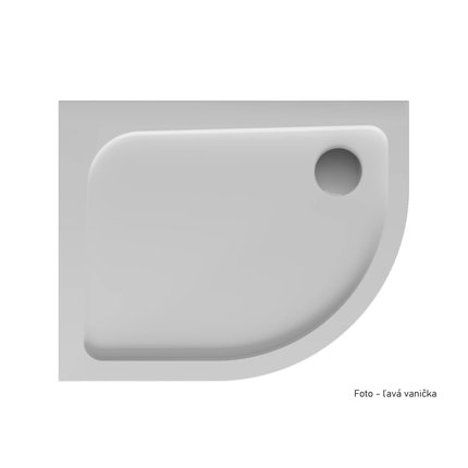 Polimat ORIS asymetrická sprchová vanička 80 x 100 x 14 cm, ľavá 00067