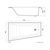 Roca Easy asymetrická rohová akrylátová vaňa ľavá 150 x 90 cm A248407000